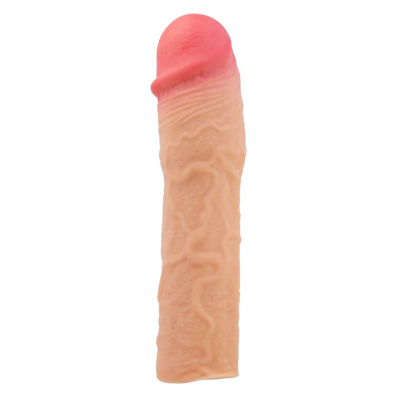 Rękaw na penisa Stevenson z przedłużeniem 7,6 cm i długością całkowitą 20,5 cm - 10