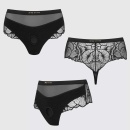 Harness Lingerie Sublime XS Black - bielizna typu high-waisted thong z elastycznym pierścieniem silikonowym, talia 63-69 cm - 9