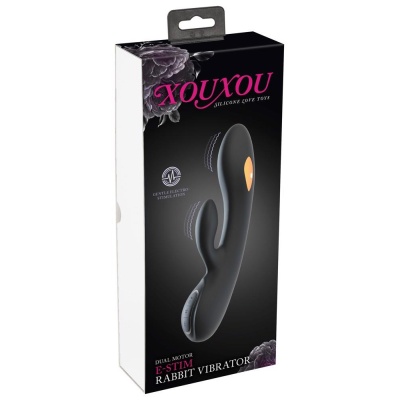 Wibrator króliczek E-Stim Rabbit z dwoma silnikami i elektrostymulacją, 20,5 cm - 1