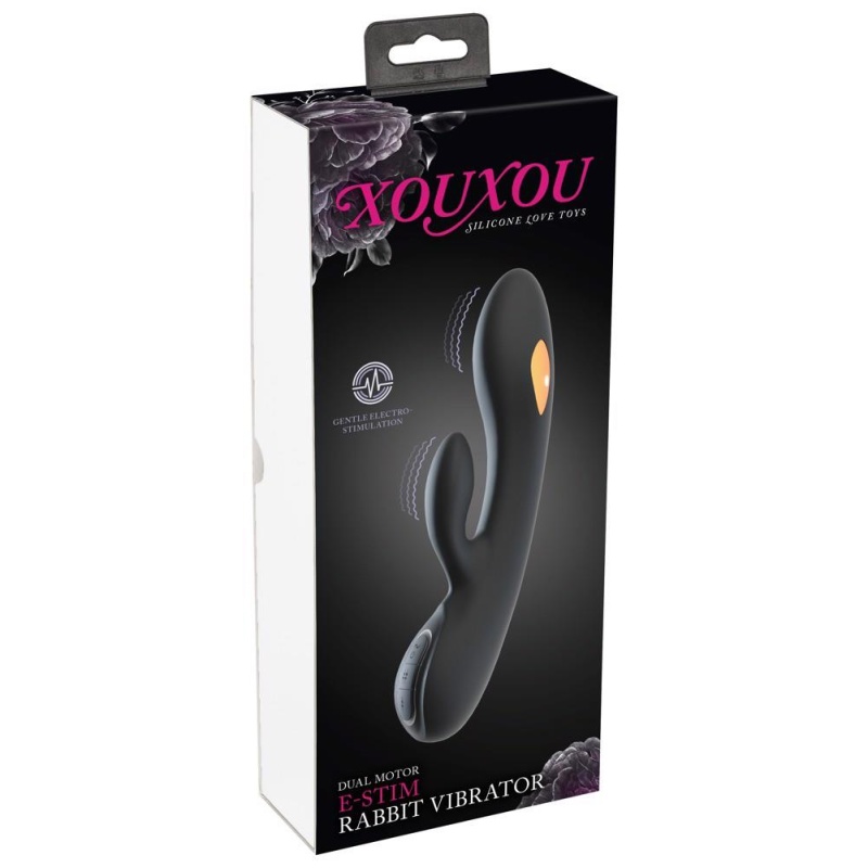 Wibrator króliczek E-Stim Rabbit z dwoma silnikami i elektrostymulacją, 20,5 cm - 1