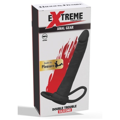 Double Trouble Anal Penetrator Black - 1 2