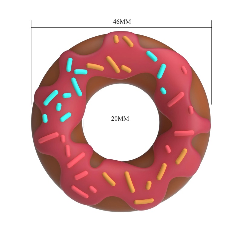 Pierścień erekcyjny Berry Super Donut z supermiękkiego silikonu medycznego, 2 cm - 6