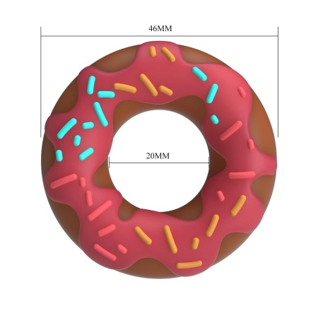 Pierścień erekcyjny Berry Super Donut z supermiękkiego silikonu medycznego, 2 cm - 6