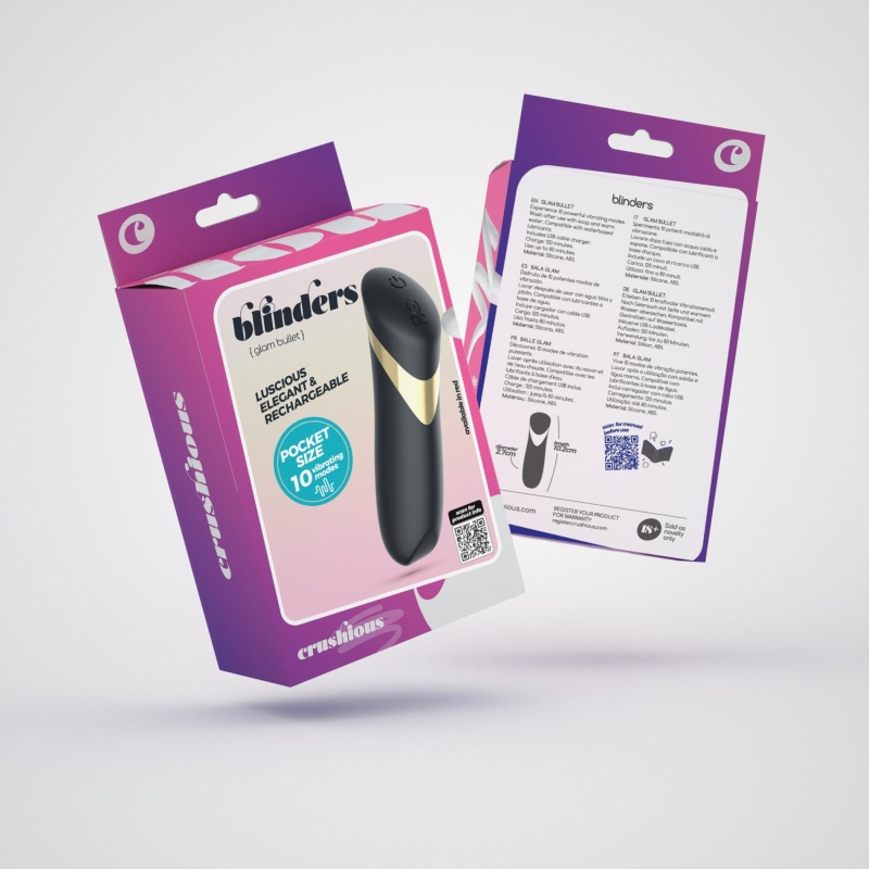 Wibrator punktowy Blinders ładowany 10.2 cm czarny - 6