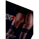 Net Stockings with Lace Top Black - 10