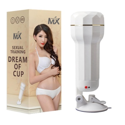 Masturbator MX Dream Cup White z wielopunktową regulacją wibracji, 26,5 × 9 × 9 cm - 1