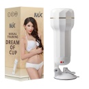 Masturbator MX Dream Cup White z wielopunktową regulacją wibracji, 26,5 × 9 × 9 cm - 1