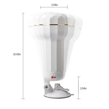 Masturbator MX Dream Cup White z wielopunktową regulacją wibracji, 26,5 × 9 × 9 cm - 3