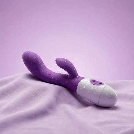 Wibrator typu króliczek Rabbit - fioletowy, 30 programów wibracji, silikon medyczny, wymiary: nieokreślone - 2