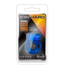 Pierścień na penisa Stay Hard Reusable Blue - wibrująca opaska z TPE, średnica zewnętrzna 3,8 cm - 1