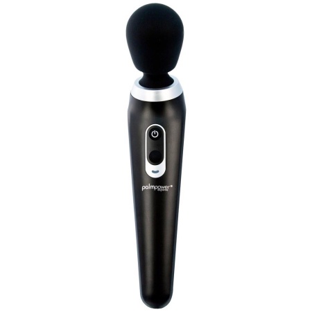 Palm Power Extreme Black – Różdżka do masażu z elastyczną główką, 7 trybami wibracji i blokadą przycisków, długość 26,5 cm - 3