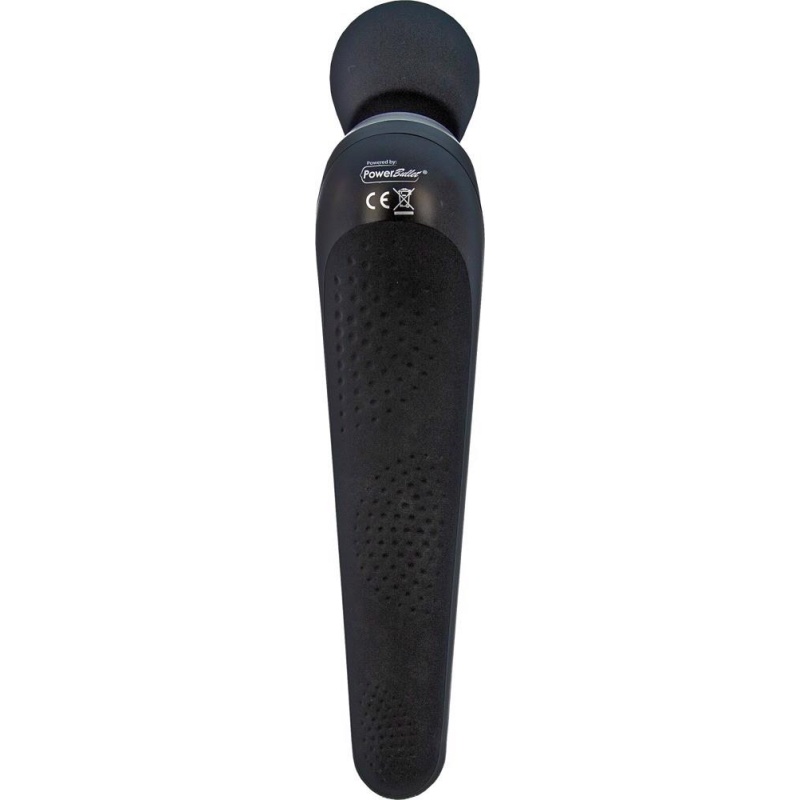 Palm Power Extreme Black – Różdżka do masażu z elastyczną główką, 7 trybami wibracji i blokadą przycisków, długość 26,5 cm - 6