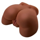 Masturbator wibracyjny Vibrating Ass Brown – realistyczny tors z waginą i odbytem, 20 × 28 × 10 cm - 2