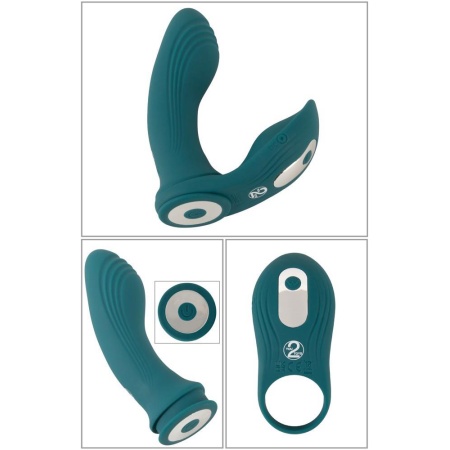 Wibrator 3 w 1 Couples Choice RC z pilotem, dwa silniki, długość 12,7 cm - 8