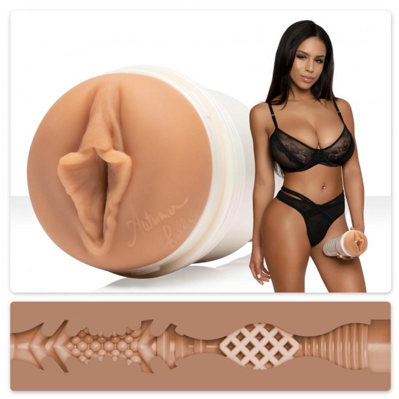 Masturbator Autumn Falls Cream - rękaw SuperSkin, regulowany korek próżniowy, długość 25 cm - 1