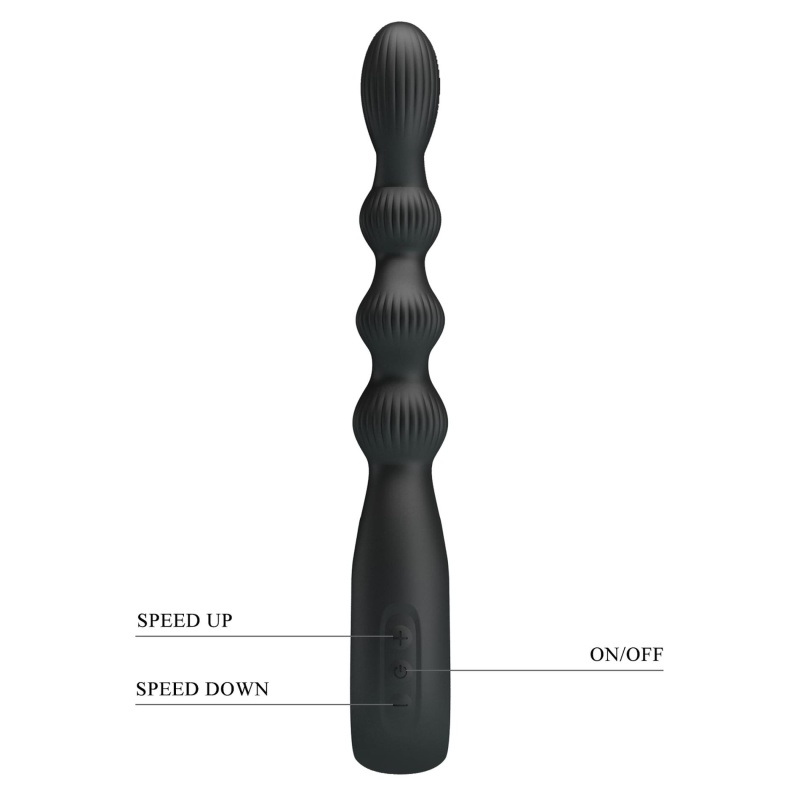 Elastyczny wibrator analny Federer - 12 wibracji, 22 cm - 7