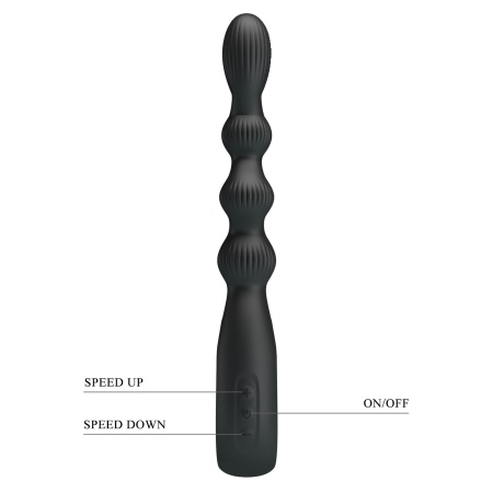 Elastyczny wibrator analny Federer - 12 wibracji, 22 cm - 7
