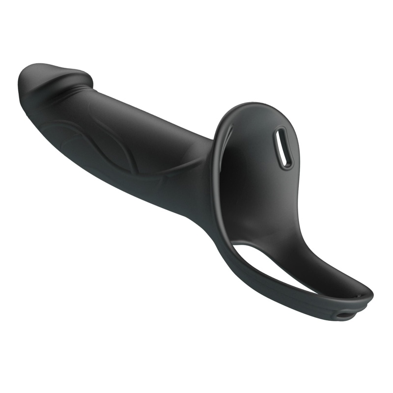 Strap-On Landon Hollow 18 cm z regulowaną nylonową uprzężą - 5