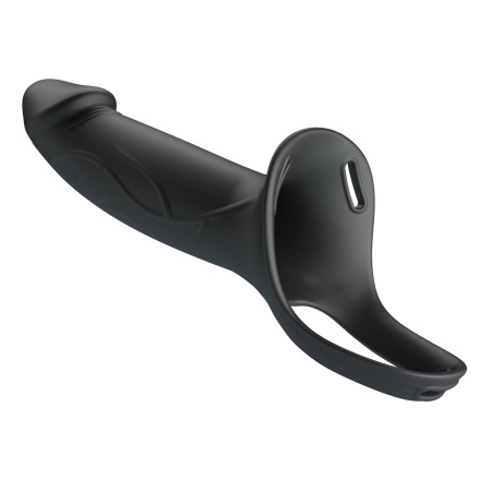 Strap-On Landon Hollow 18 cm z regulowaną nylonową uprzężą - 5
