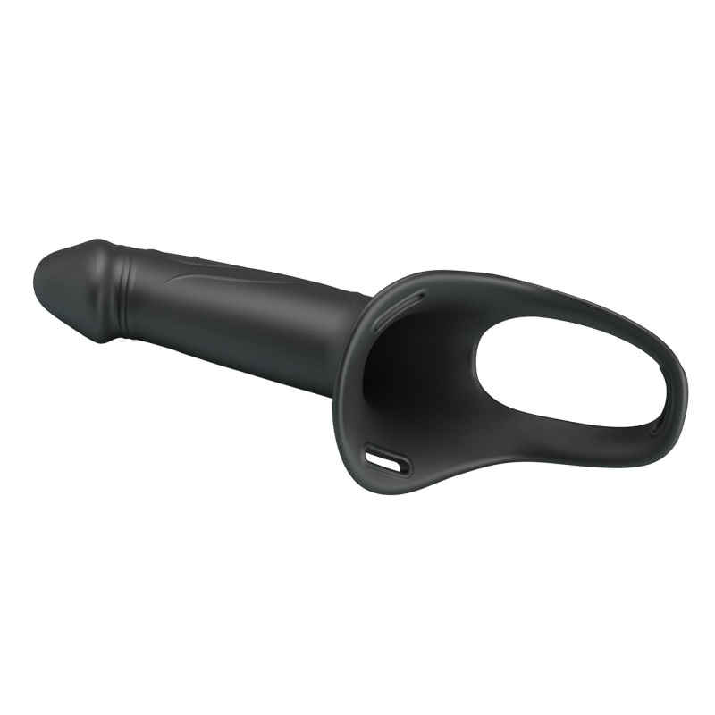 Strap-On Landon Hollow 18 cm z regulowaną nylonową uprzężą - 6