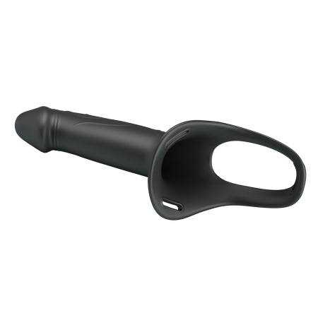 Strap-On Landon Hollow 18 cm z regulowaną nylonową uprzężą - 6