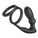 Pierścień erekcyjny Emoni z korkiem analnym i wibracjami 10,2 cm - 2