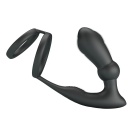 Pierścień erekcyjny Emoni z korkiem analnym i wibracjami 10,2 cm - 3