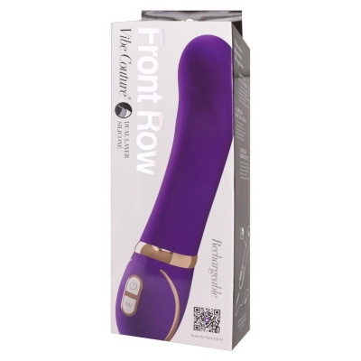 Wibrator punktowy strefy G Front Row Purple – dwuwarstwowy silikon, 7 trybów, 22 cm - 1