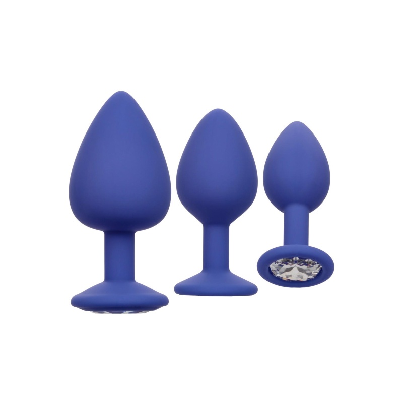Silikonowe korki analne Cheeky Gems – zestaw 3 szt., stopniowane do 9 cm - 1