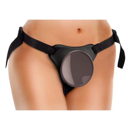 Uprząż strap-on Comfy Body Dock H z miękką płytą dokującą 13 × 14 × 5 cm, wnęką 8,6 cm i pasem 61–137 cm - 2