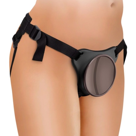 Uprząż strap-on Comfy Body Dock H z miękką płytą dokującą 13 × 14 × 5 cm, wnęką 8,6 cm i pasem 61–137 cm - 3