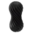Masturbator Tenga Flex Rocky Black – spiralna struktura wewnętrzna, wbudowany stojak do suszenia, długość 15,5 cm - 2