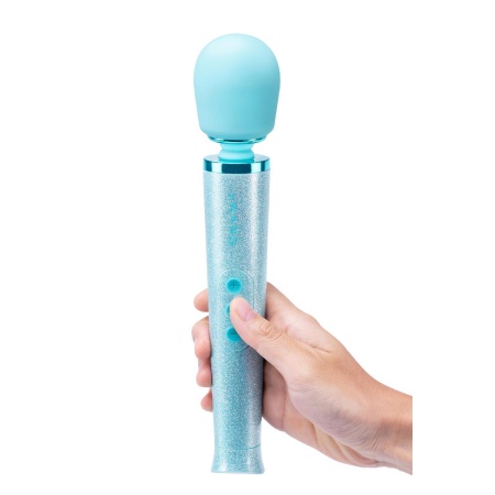 Wibrator różdżkowy Petite All That Glimmers Set Blue - kompaktowa konstrukcja, 10 prędkości, 6 wzorców, silikonowa głowica - 2
