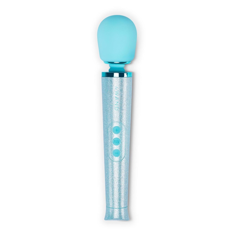Wibrator różdżkowy Petite All That Glimmers Set Blue - kompaktowa konstrukcja, 10 prędkości, 6 wzorców, silikonowa głowica - 3