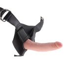 Strap-On King Cock z odpinanym dildo 7-calowym i regulowaną uprzężą z 3 pierścieniami, długość całkowita 20 cm, obwód bioder do - 4