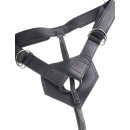 Strap-On King Cock z odpinanym dildo 7-calowym i regulowaną uprzężą z 3 pierścieniami, długość całkowita 20 cm, obwód bioder do - 7