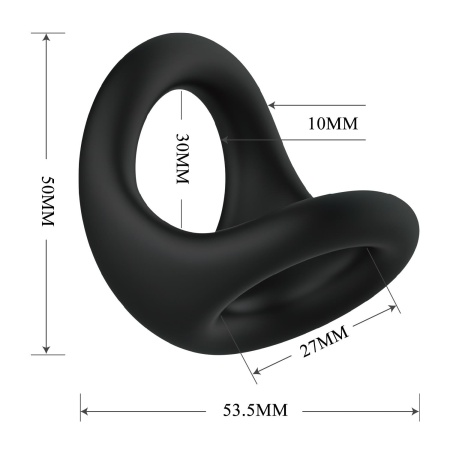 Pierścień na penisa i jądra Nestor Super Soft Silikon - 4 cm - 6
