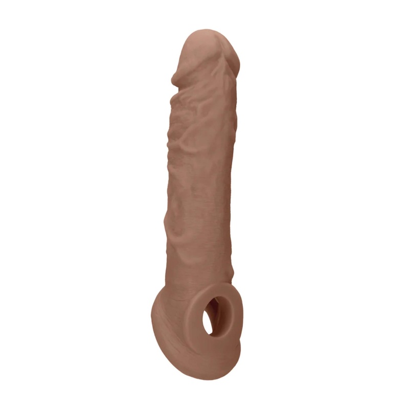 Nakładka na penisa (Penis Sheath) RealRock 20 cm - realistyczna struktura z TPE wolnego od ftalanów - 1