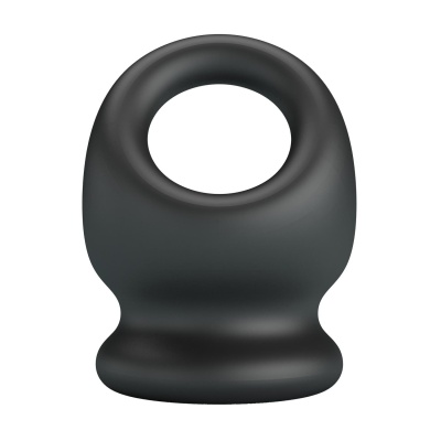Pierścień na penisa i jądra Oberon Super Soft - silikonowy, elastyczny, 7,6 cm - 1 2