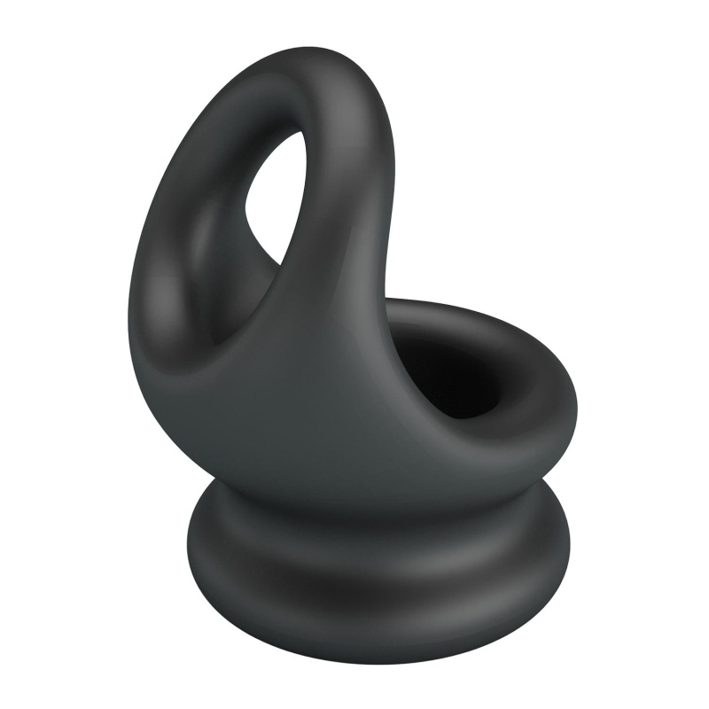 Pierścień na penisa i jądra Oberon Super Soft - silikonowy, elastyczny, 7,6 cm - 4