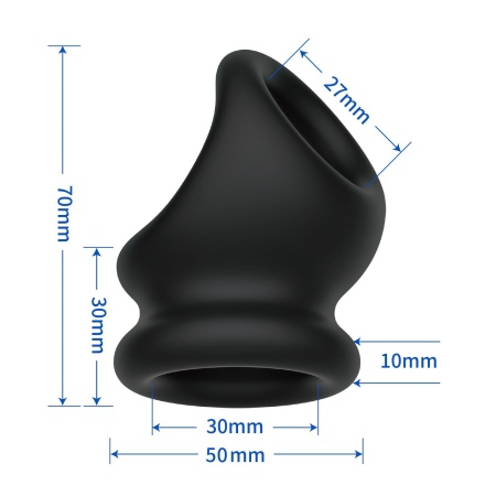 Pierścień na penisa i jądra Oberon Super Soft - silikonowy, elastyczny, 7,6 cm - 5