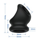 Pierścień na penisa i jądra Oberon Super Soft - silikonowy, elastyczny, 7,6 cm - 5