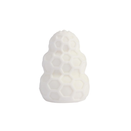 Masturbator Pleasure Pocket-White - TPE, relief heksagonalny, 7,8 cm × 5,5 cm - 2