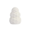 Masturbator Pleasure Pocket-White - TPE, relief heksagonalny, 7,8 cm × 5,5 cm - 2