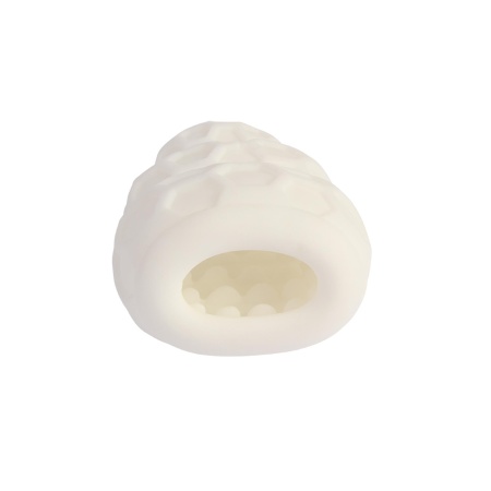 Masturbator Pleasure Pocket-White - TPE, relief heksagonalny, 7,8 cm × 5,5 cm - 3