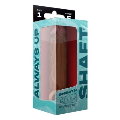 SHAFT SHEATH MODEL F SIZE 1 7.8 INCH LIQUID SILICONE SLEEVE OAK - 1