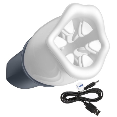 Masturbator LUX active First Class - rotacyjny mechanizm 360° z miękkimi wypustkami TPE, długość 20,8 cm - 7