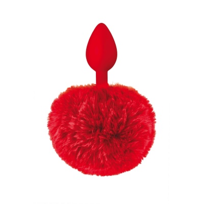 RED POMPOM ANAL PLUG - 1