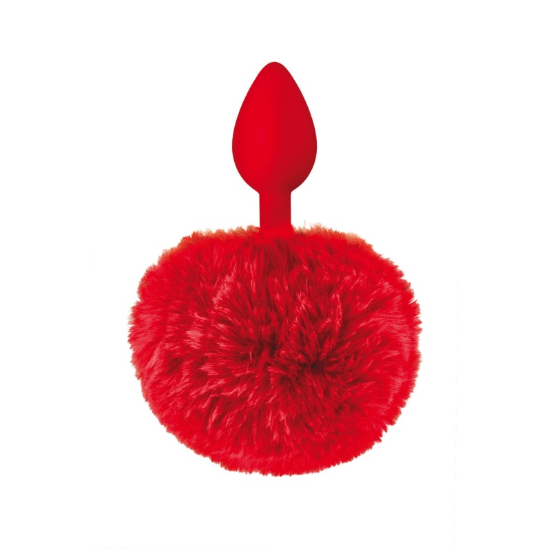 RED POMPOM ANAL PLUG - 1