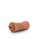 M For Men Isabella Mocha - stymulator ustny TPE z żebrowanym kanałem i pociskiem 1×AAA, 12,9 × 4,3 cm - 3